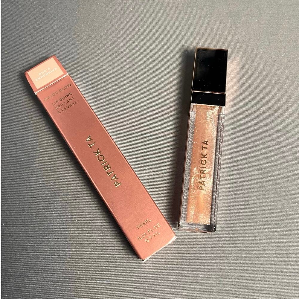 PATRICK TA Major Glow Lip High Shine Moisturizing‎ Gloss Oil “Pearl" Iridescent